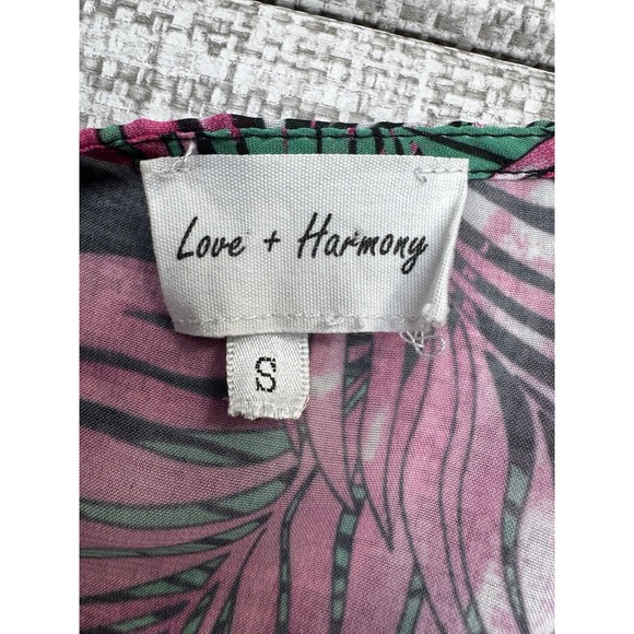 Kimono Maxi Duster Sheer Cardigan Open Front Palm Tropical Beach Oversized Small - Picture 4 of 9